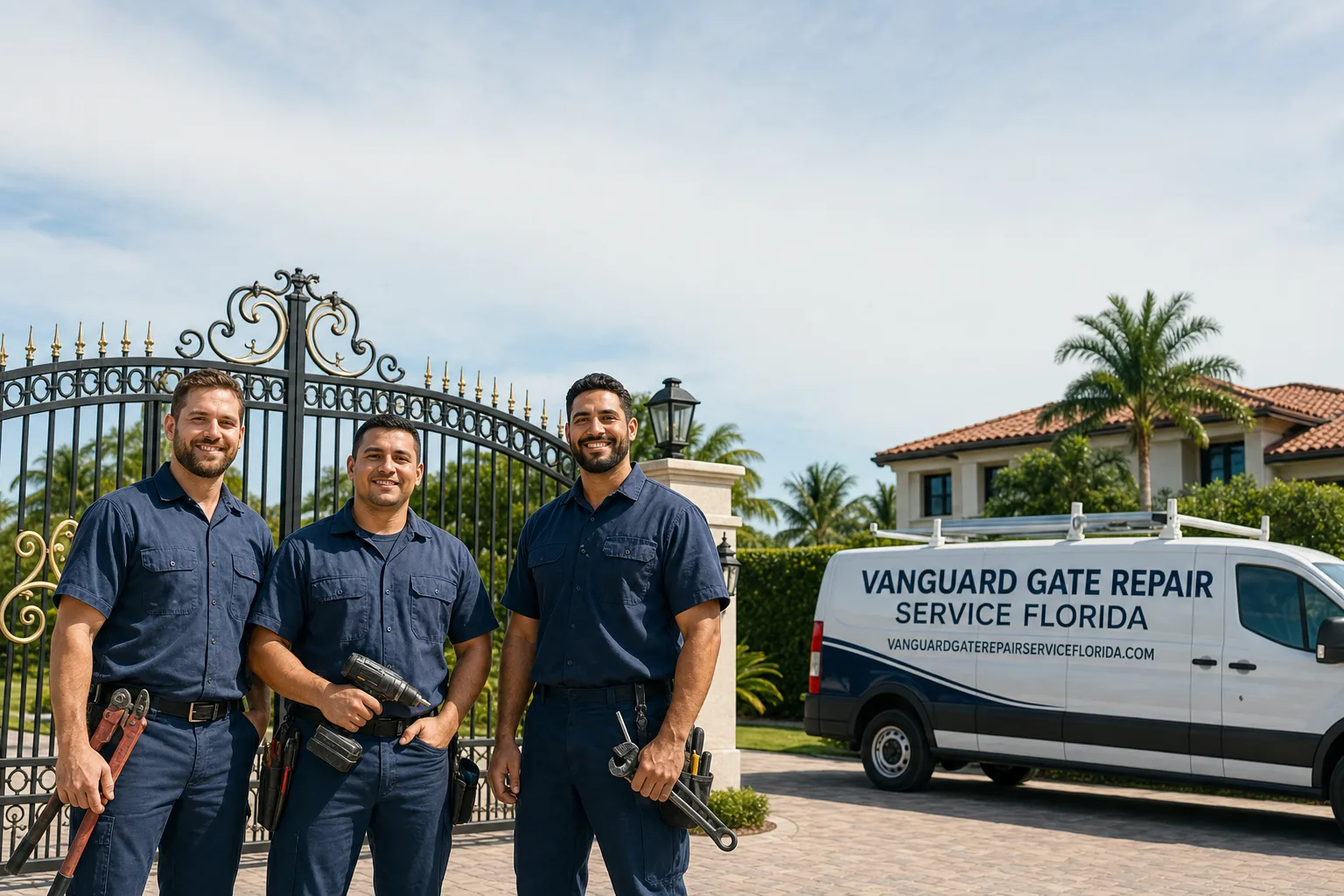 Vanguard Gate Repair Service Florida service vehicle and crew in Florida, FL